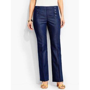 Talbots Petite Sailor Pant Indigo Blue Wash 14P